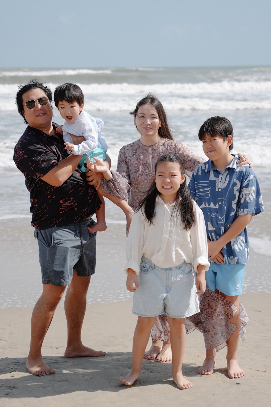 Famille en bord de mer